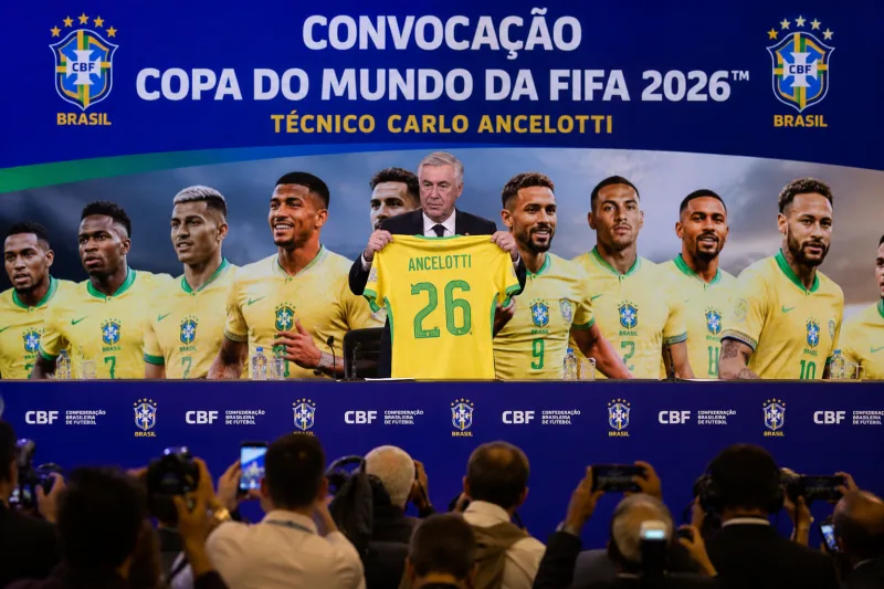 Com Neymar entre os convocados, Carlo Ancelotti anuncia lista da Seleção Brasileira para a Copa do Mundo de 2026