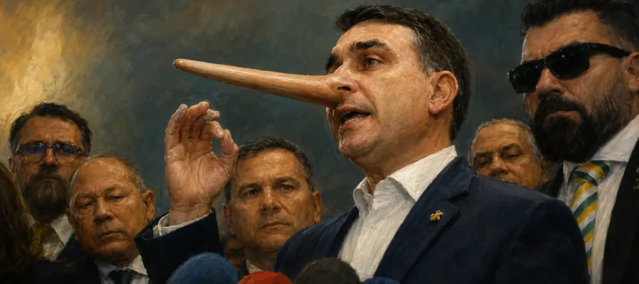 Flavio Bolsonaro: o Pinóquio da política brasileira