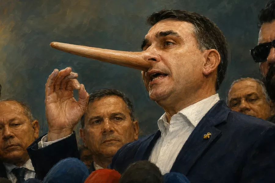 Flavio Bolsonaro: o Pinóquio da política brasileira