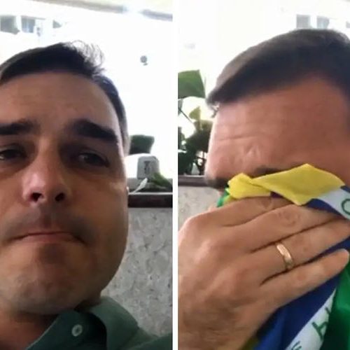 Flávio Bolsonaro parte  para cima de repórter