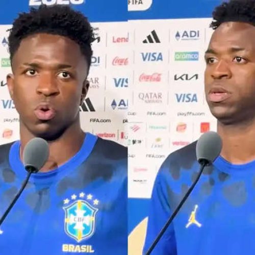 Vini Jr. fala sobre dedicatória de gol após vitória do Brasil