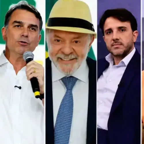 Caiado lidera com 32% e Flávio Bolsonaro tem 27% em Goiás, empatados tecnicamente