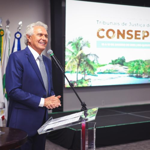 Caiado destaca diálogo entre poderes e órgãos independentes, em encontro de presidentes de tribunais de Justiça