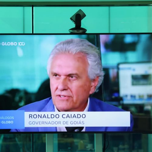 Caiado apresenta avanços de Goiás em segurança, educação e sustentabilidade no “Diálogos – O Globo 100 anos”