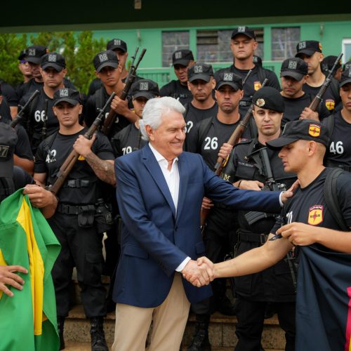 Caiado recebe nova turma da Rotam e reitera postura de combate à criminalidade