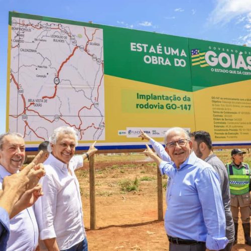 Caiado dá largada para pavimentação da GO-147, entre Bela Vista e Silvânia