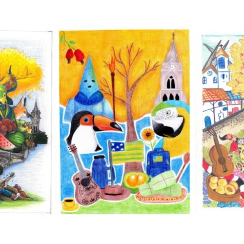 Desenhos de estudantes da rede estadual vão ilustrar capas dos cadernos pedagógicos de Goiás em 2027