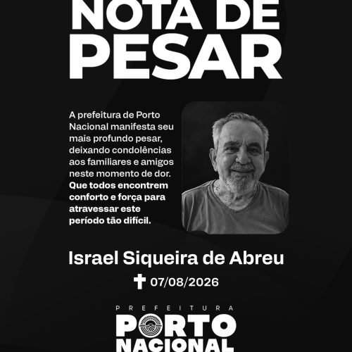 Faleceu em Palmas (TO), Israel Siqueira de Abreu Campos