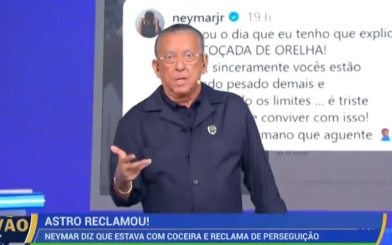 Galvão Bueno detona post de Neymar: “Ele não pode falar isso”