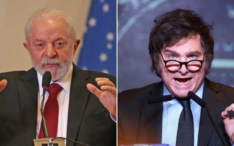 O presidente Lula e o presidente da Argentina, Javier Milei